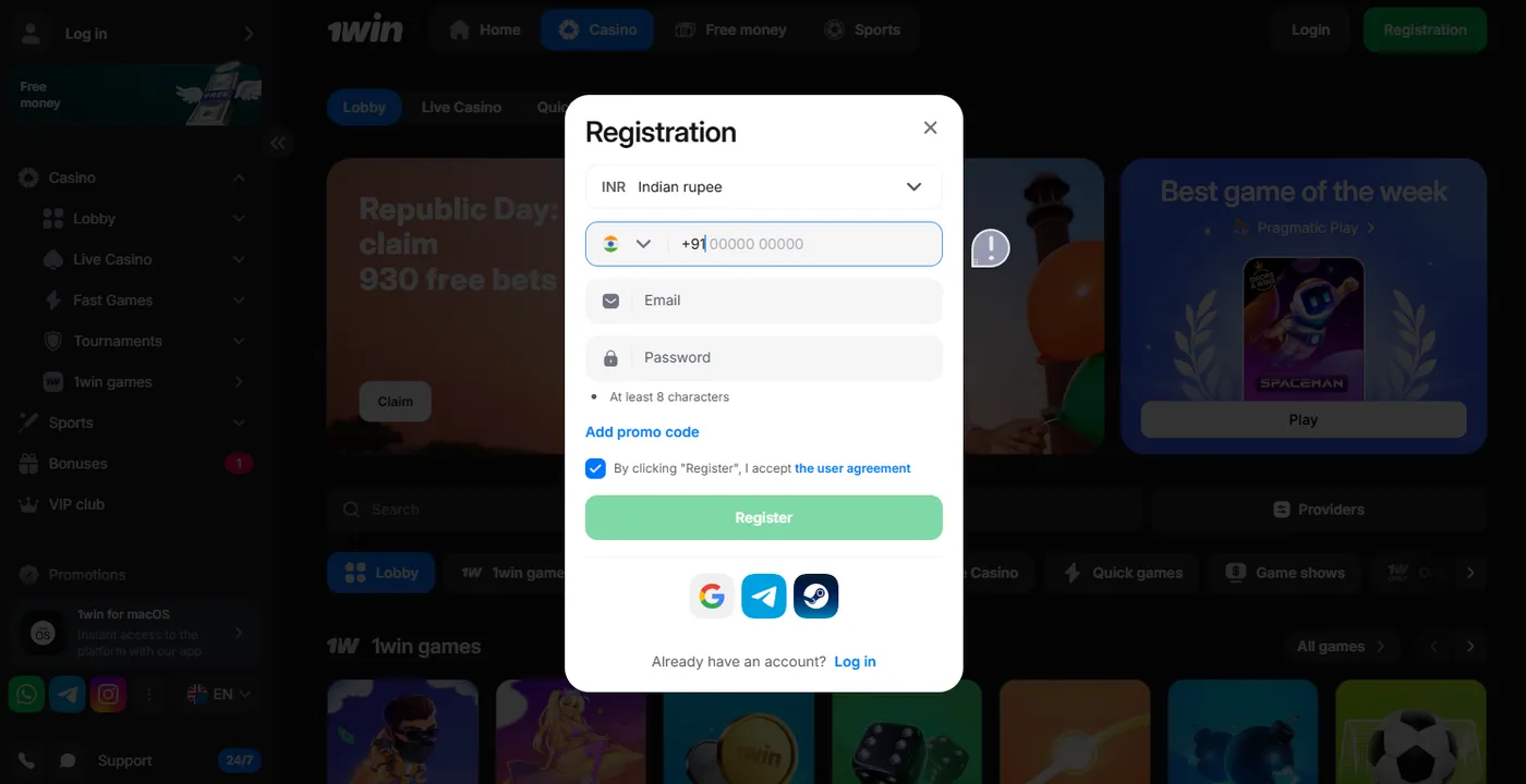 1Win Login Download – App and Browser Access