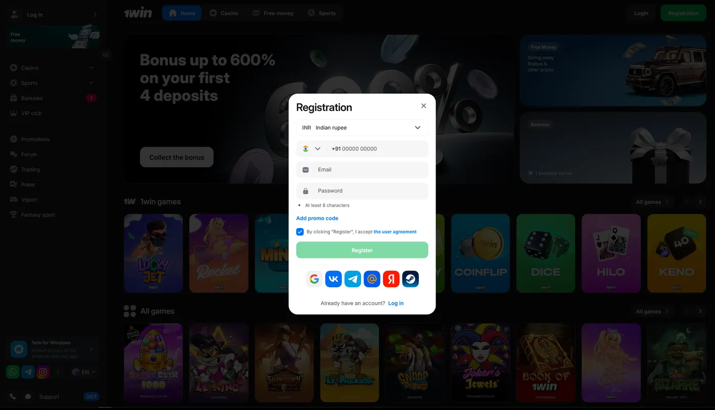 How to Sign Up and Get Verified on 1Win?
